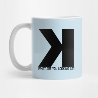 Baseball Backwards K Strikeout Looking Score book Mug